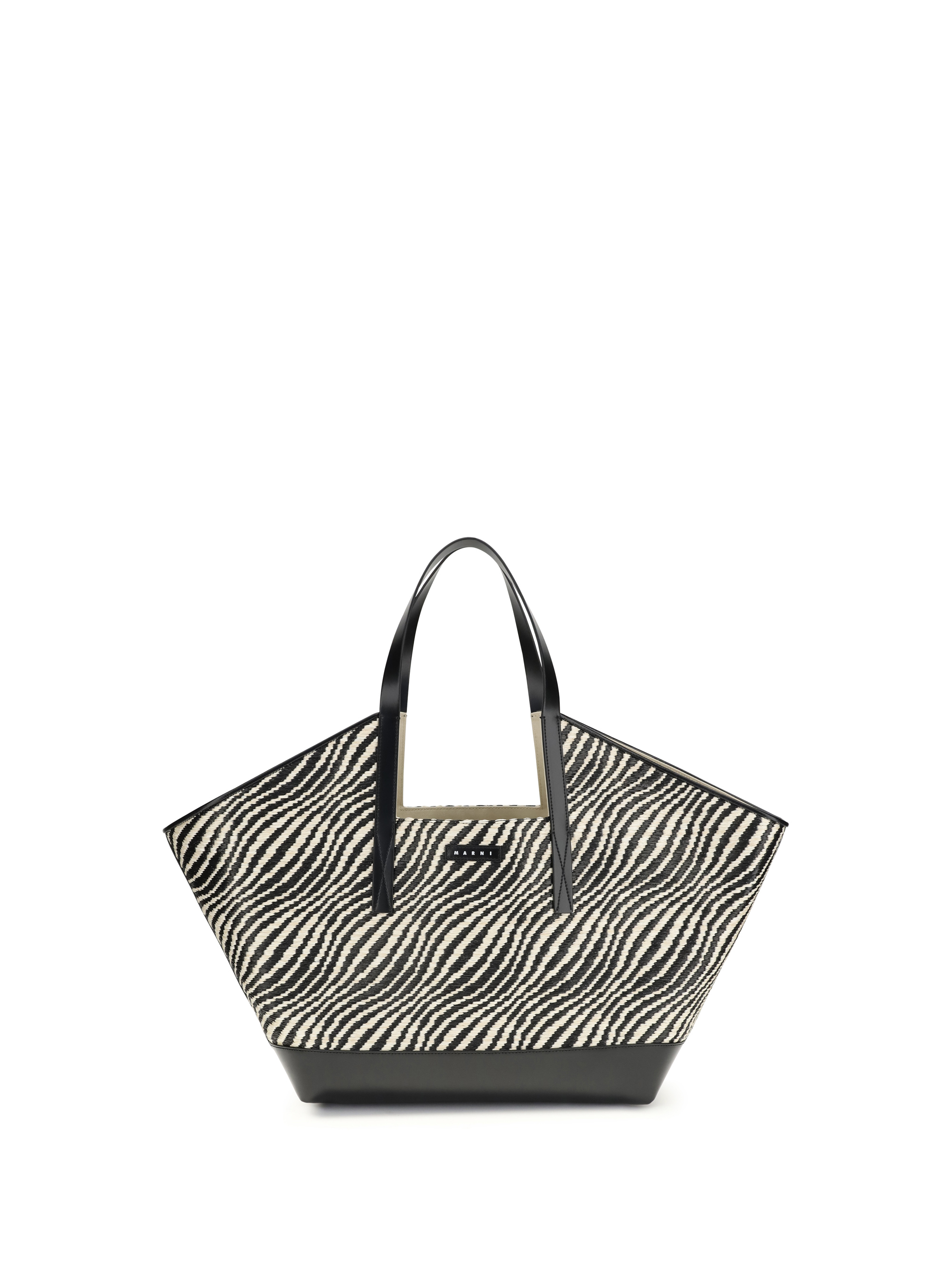 Raffia effect fabric Tote Bag