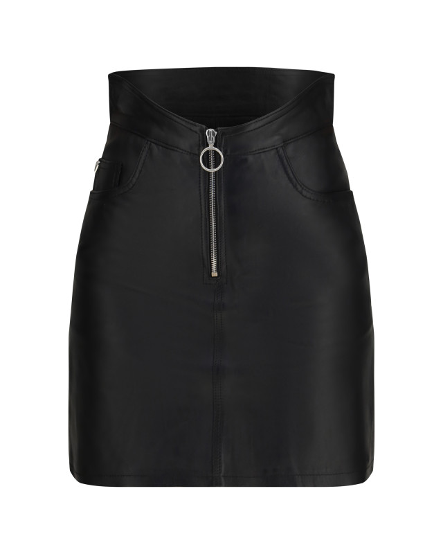 Leather mini Skirt with zip