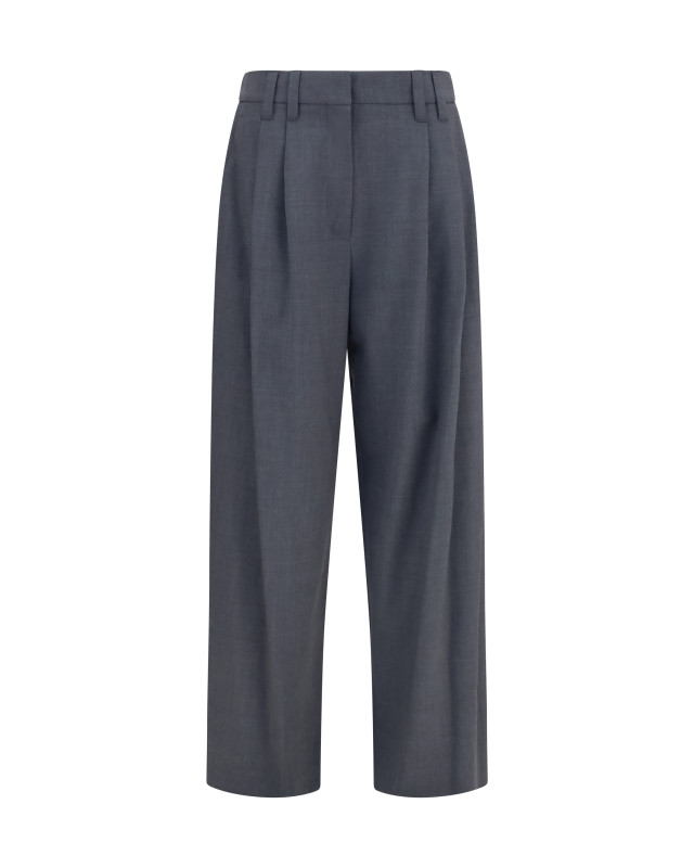 Tropical wool tailored Pants with Monili detail