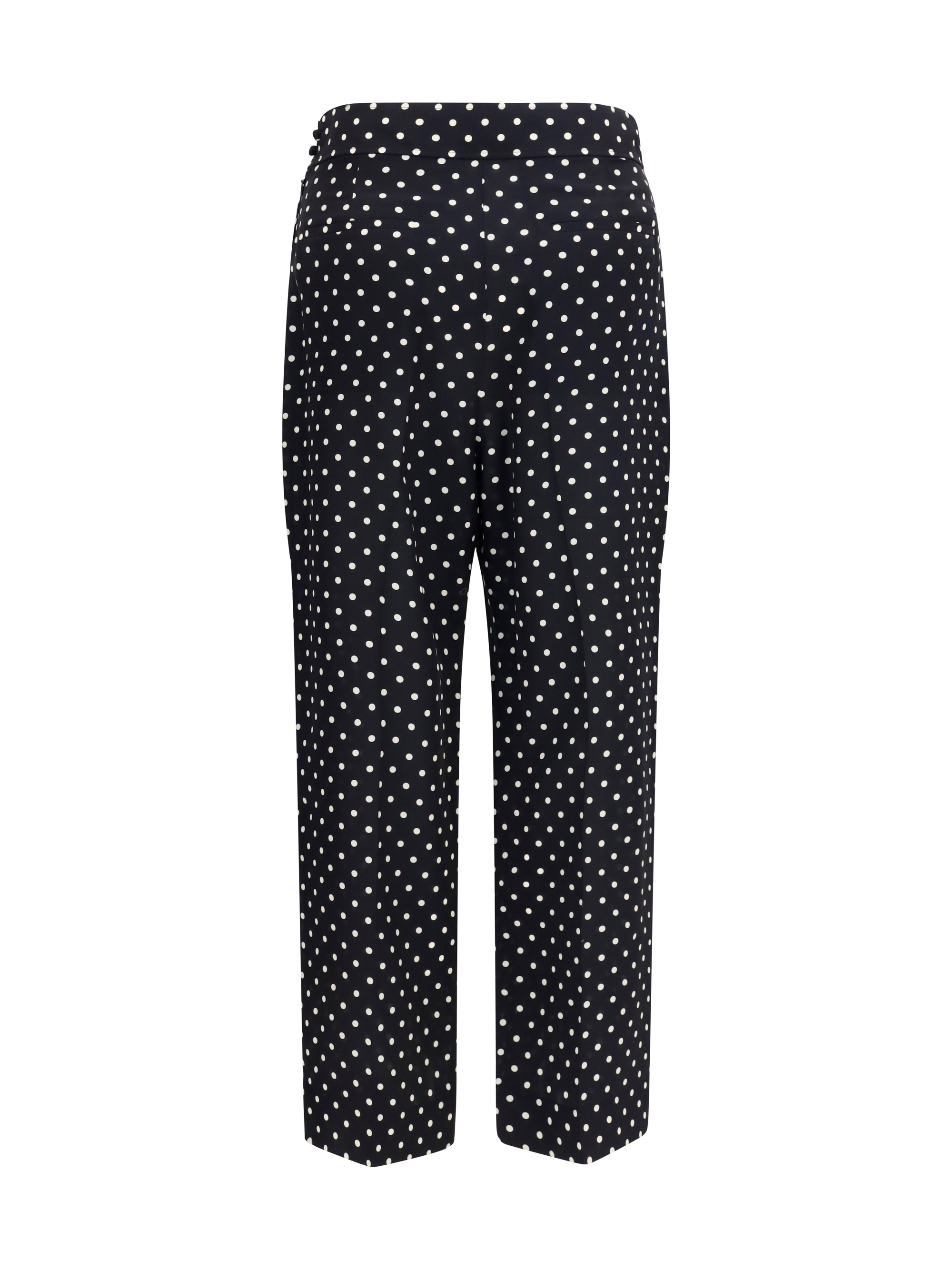 Polka-dot crêpe de chine Pants