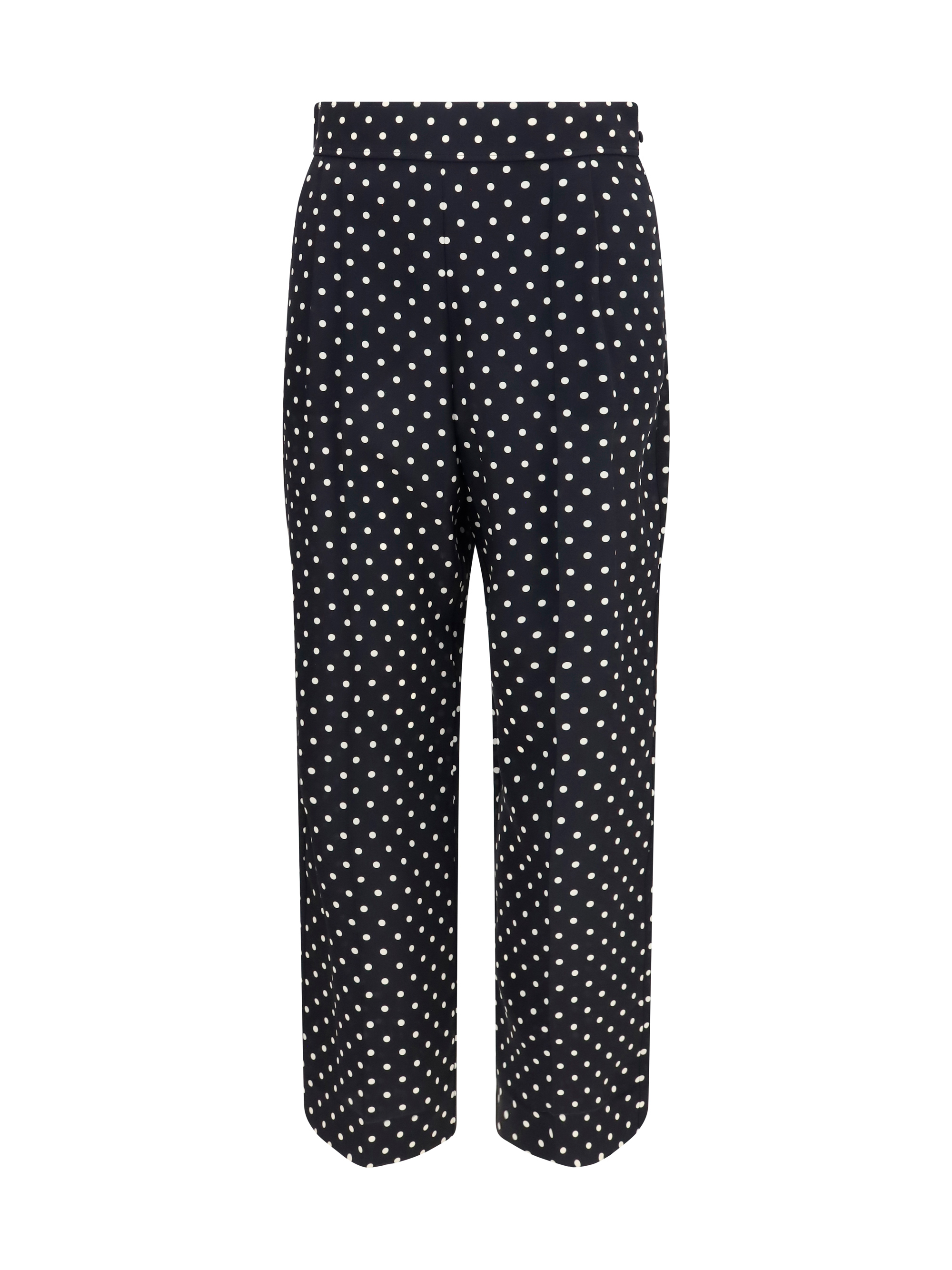 Polka-dot crêpe de chine Pants