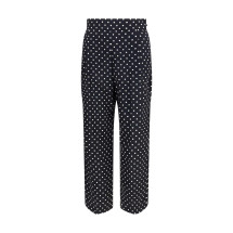 Polka-dot crêpe de chine Pants