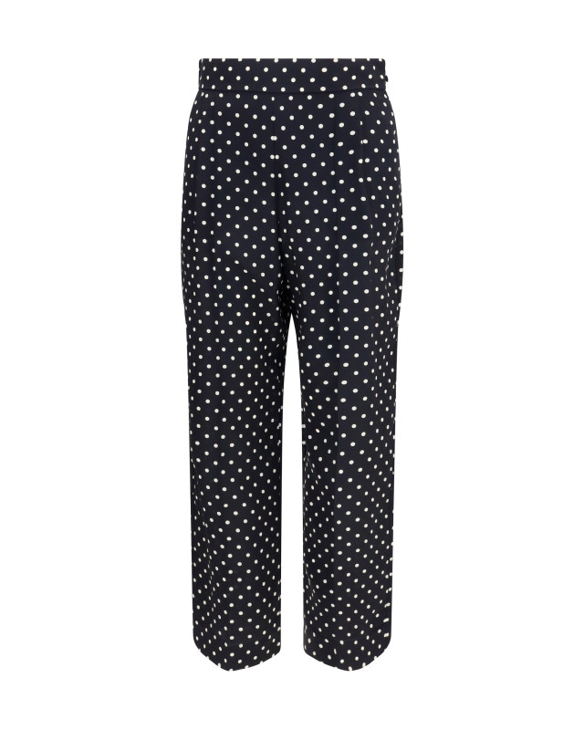 Polka-dot crêpe de chine Pants