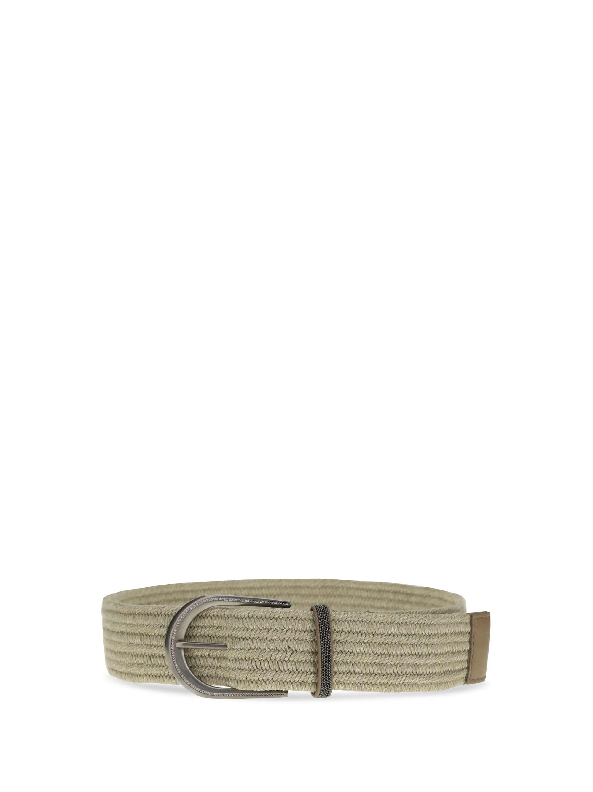 Braided linen Belt with Shiny Loop