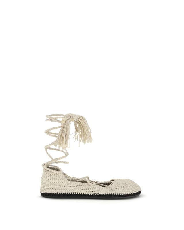 The Sound Of The Sea lace-up Ballerinas