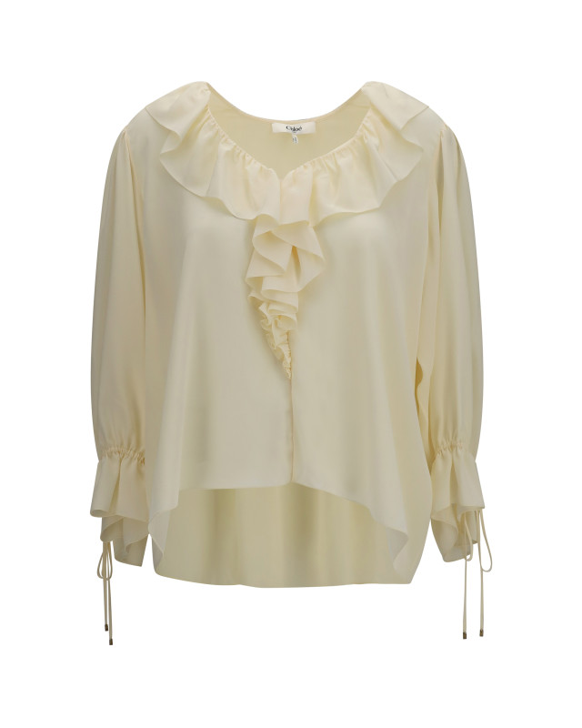 Ruffled V-Neck Shirt