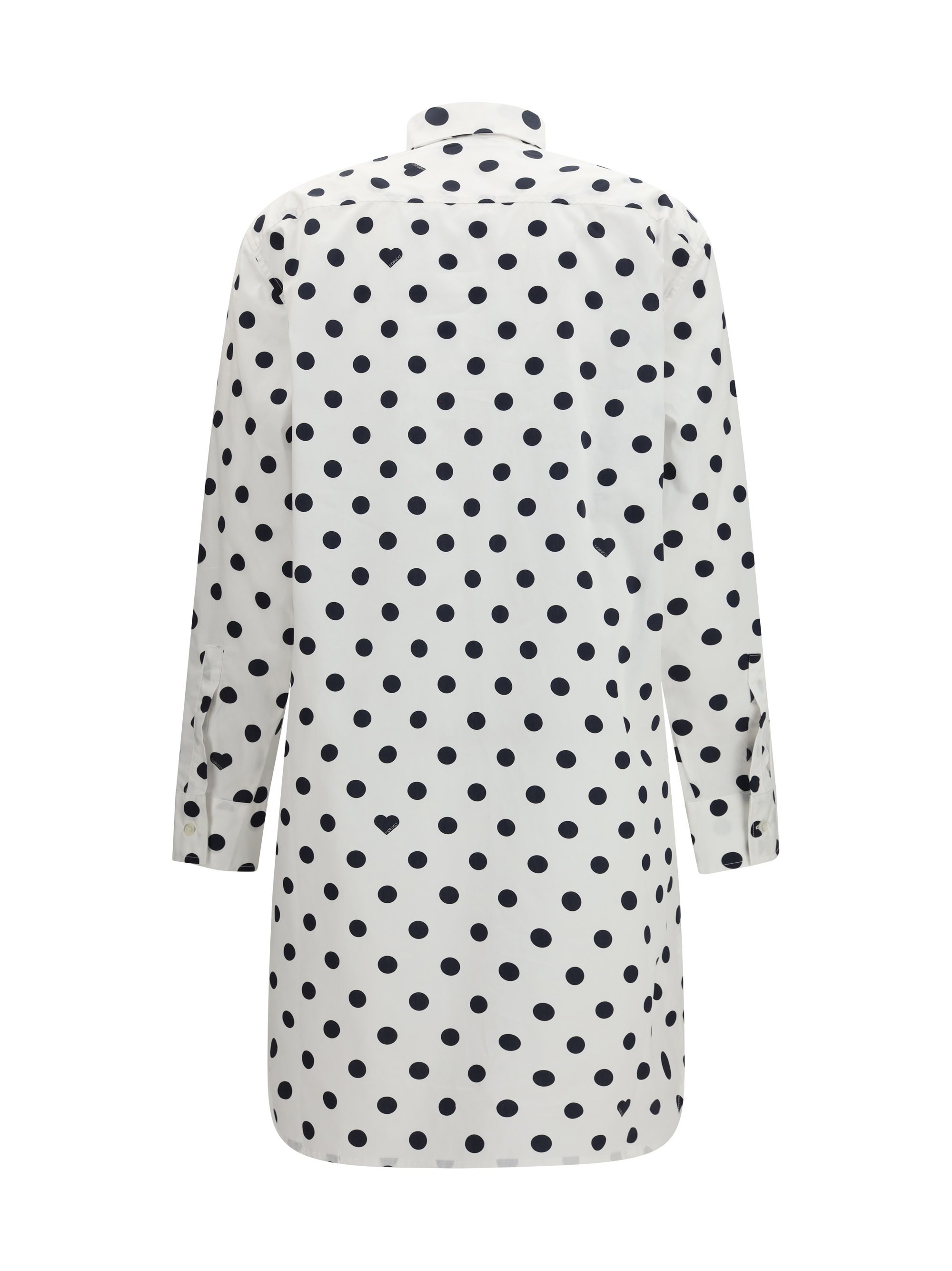 Polka-dot midi shirt Dress