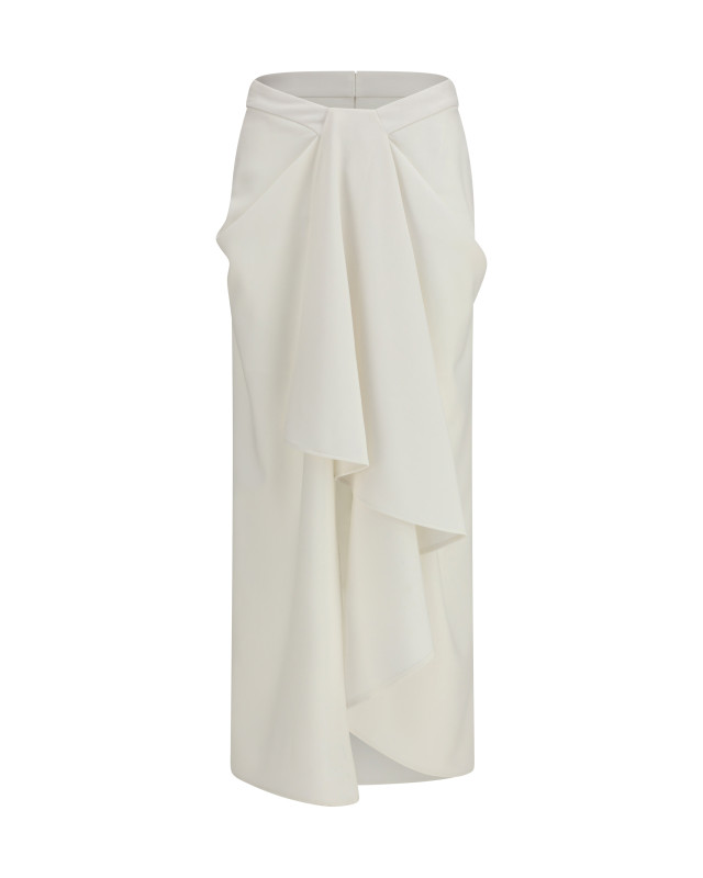 Long draped wool and mohair Skirt