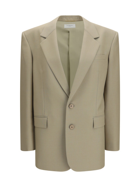 Single-breasted Jacket in wool and silk