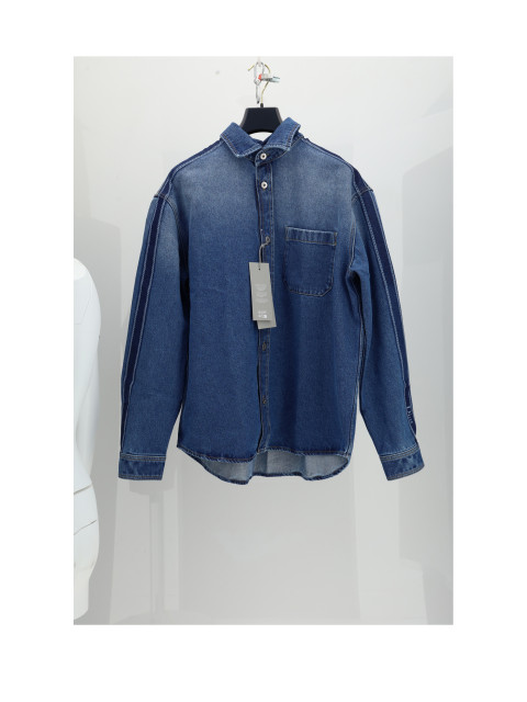 JACKET DENIM STAMPA LASER LATERALE