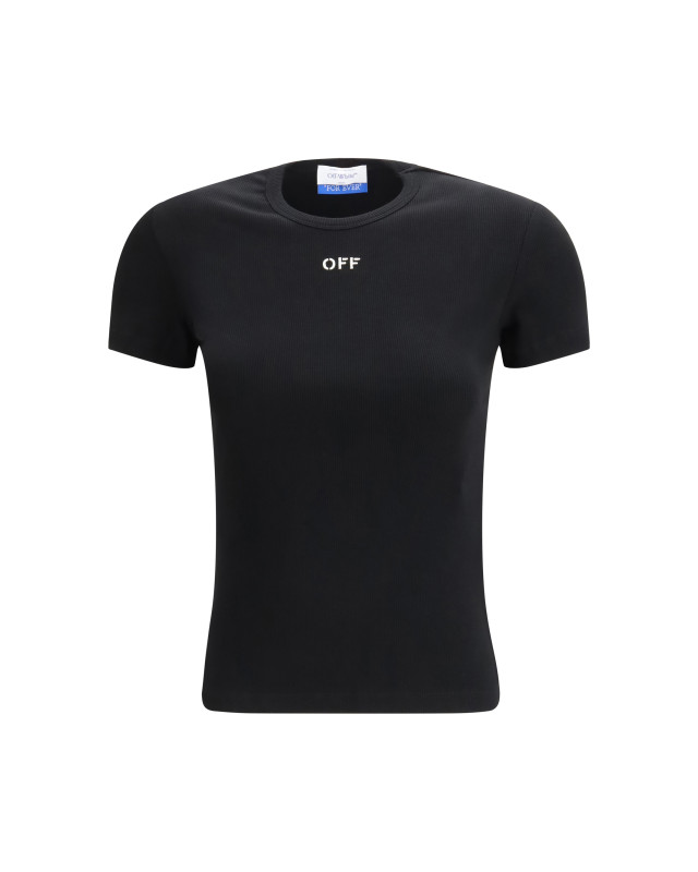 Off Stamp Rib Basic T-shirt