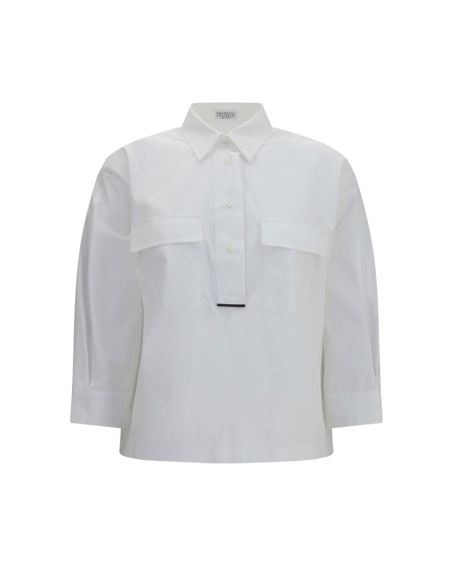 Cotton Shirt with monili details