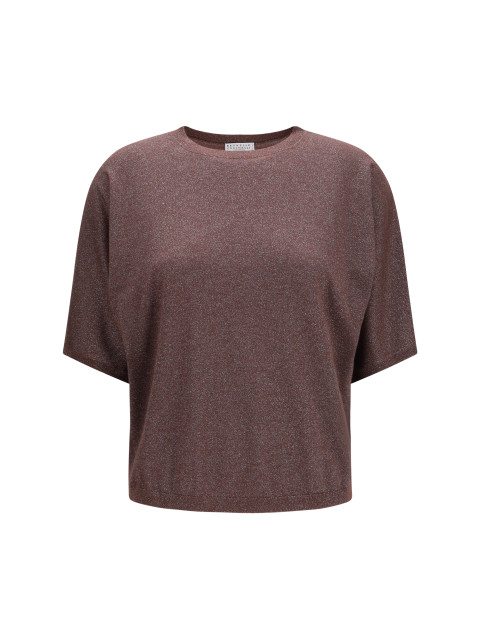 Short-sleeve cashmere and silk Sweater