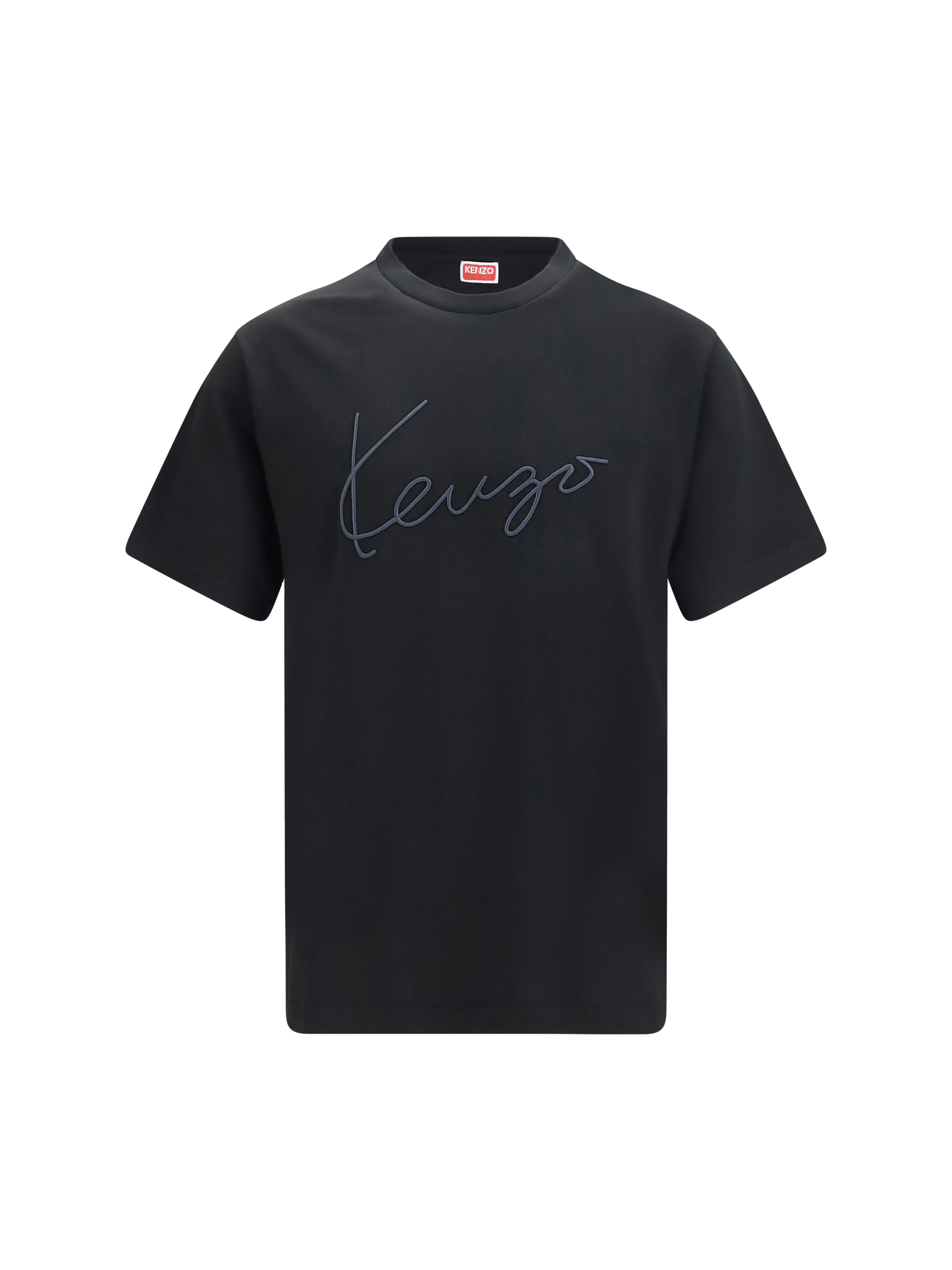 Embroidered signature cotton T-shirt