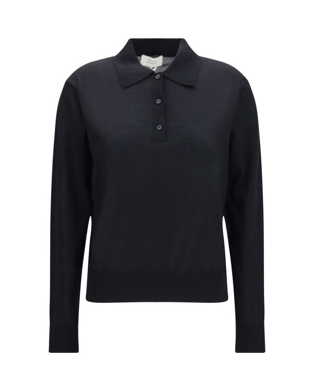 Miles long-sleeve fine-knit Polo