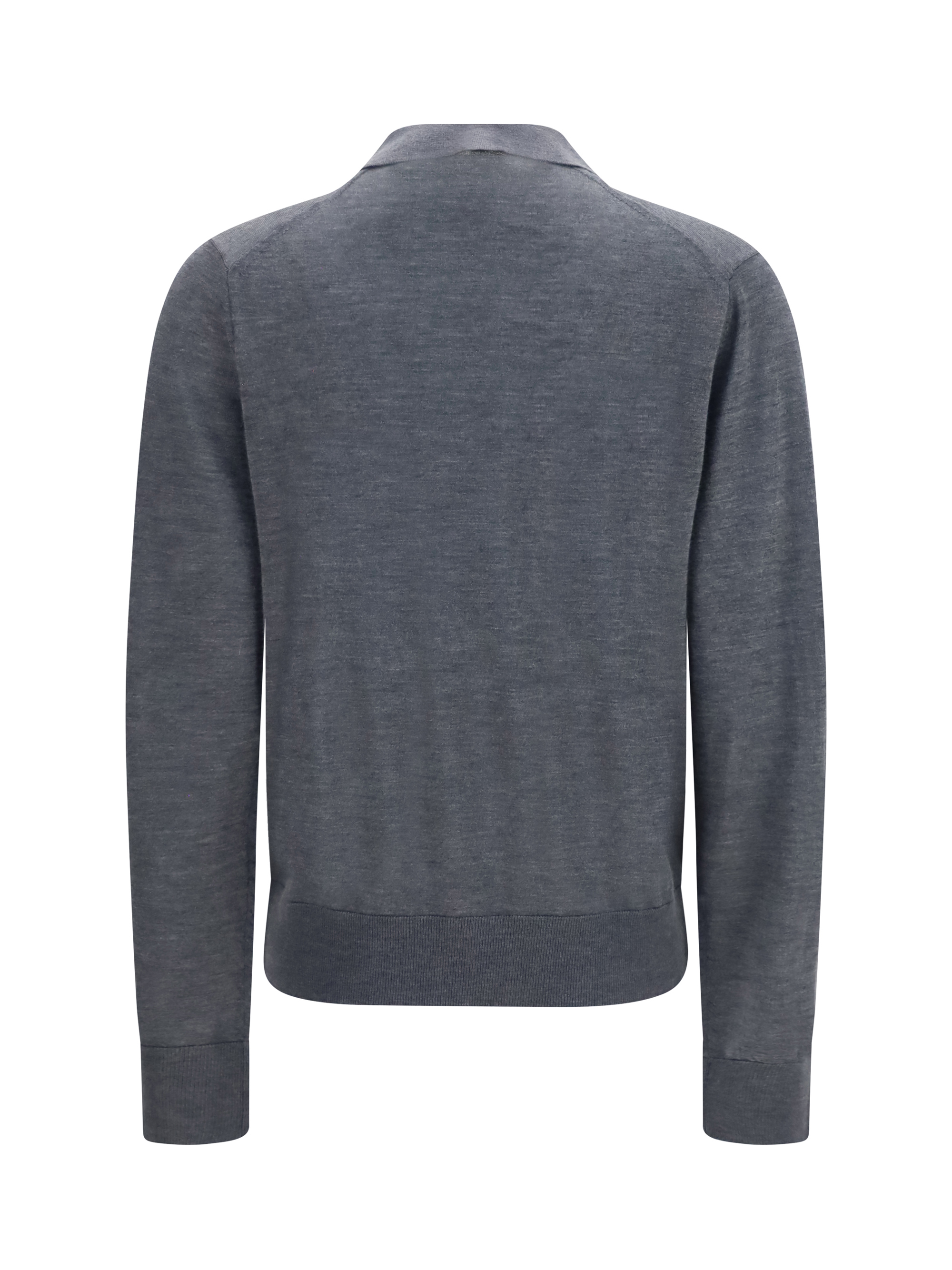 Miles long-sleeve fine-knit Polo