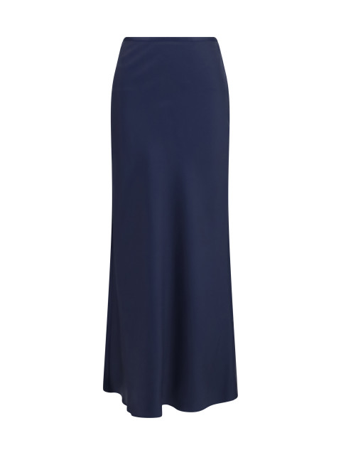 Silk twill A-line maxi Skirt