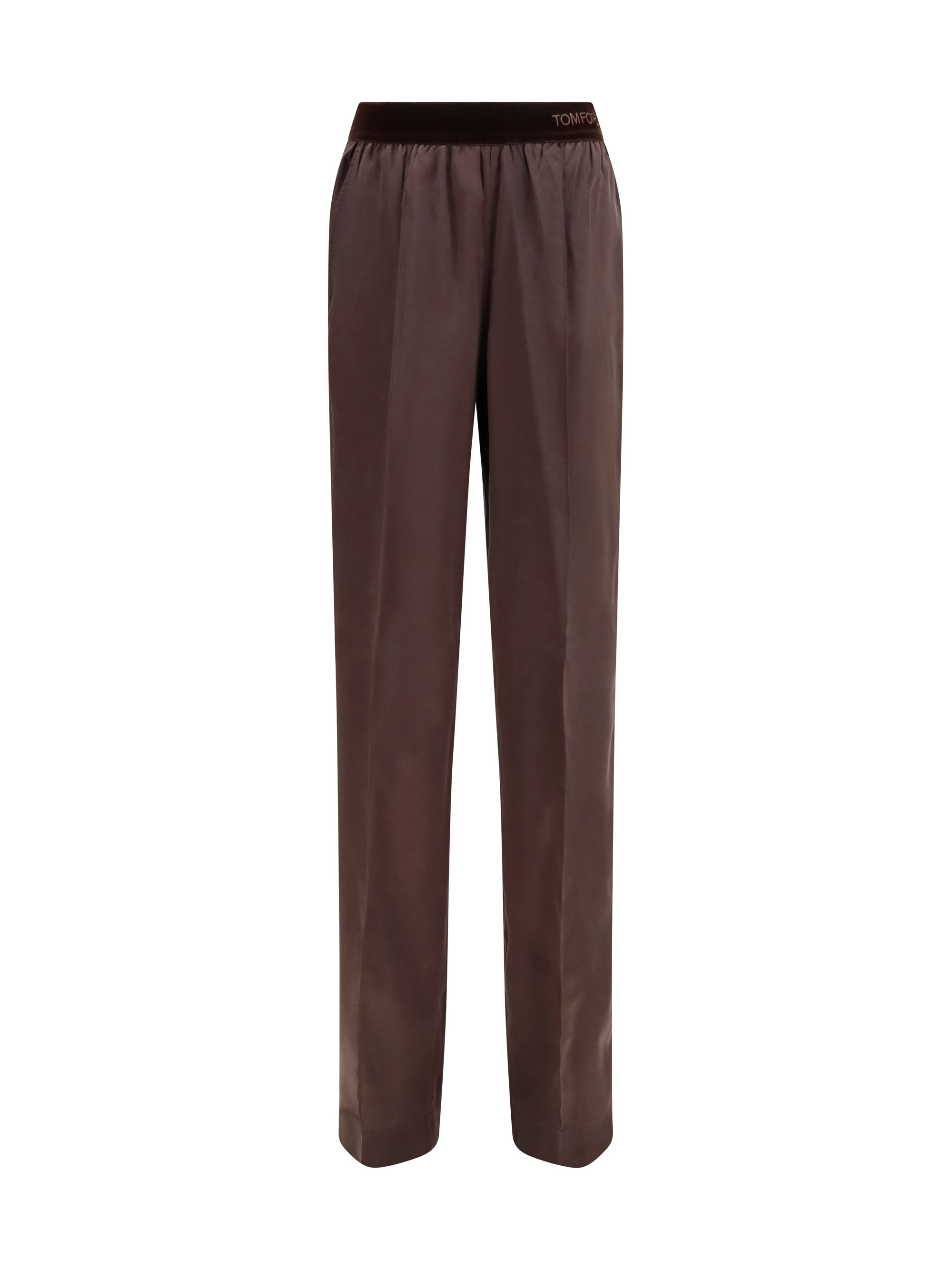 Stretch silk satin Pants