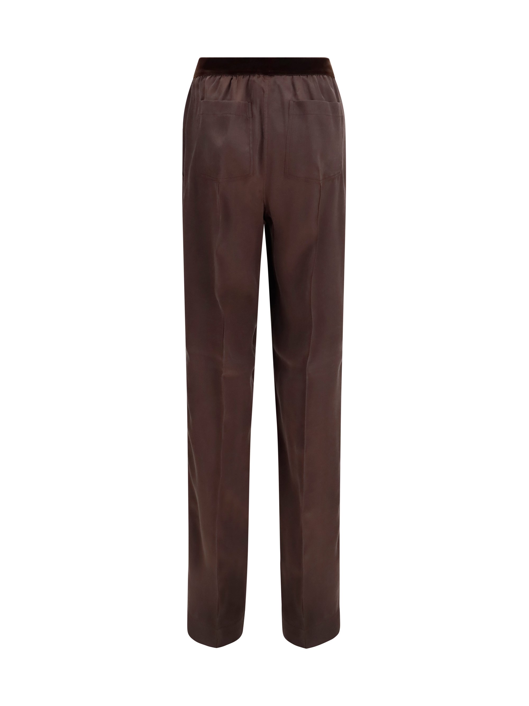 Stretch silk satin Pants