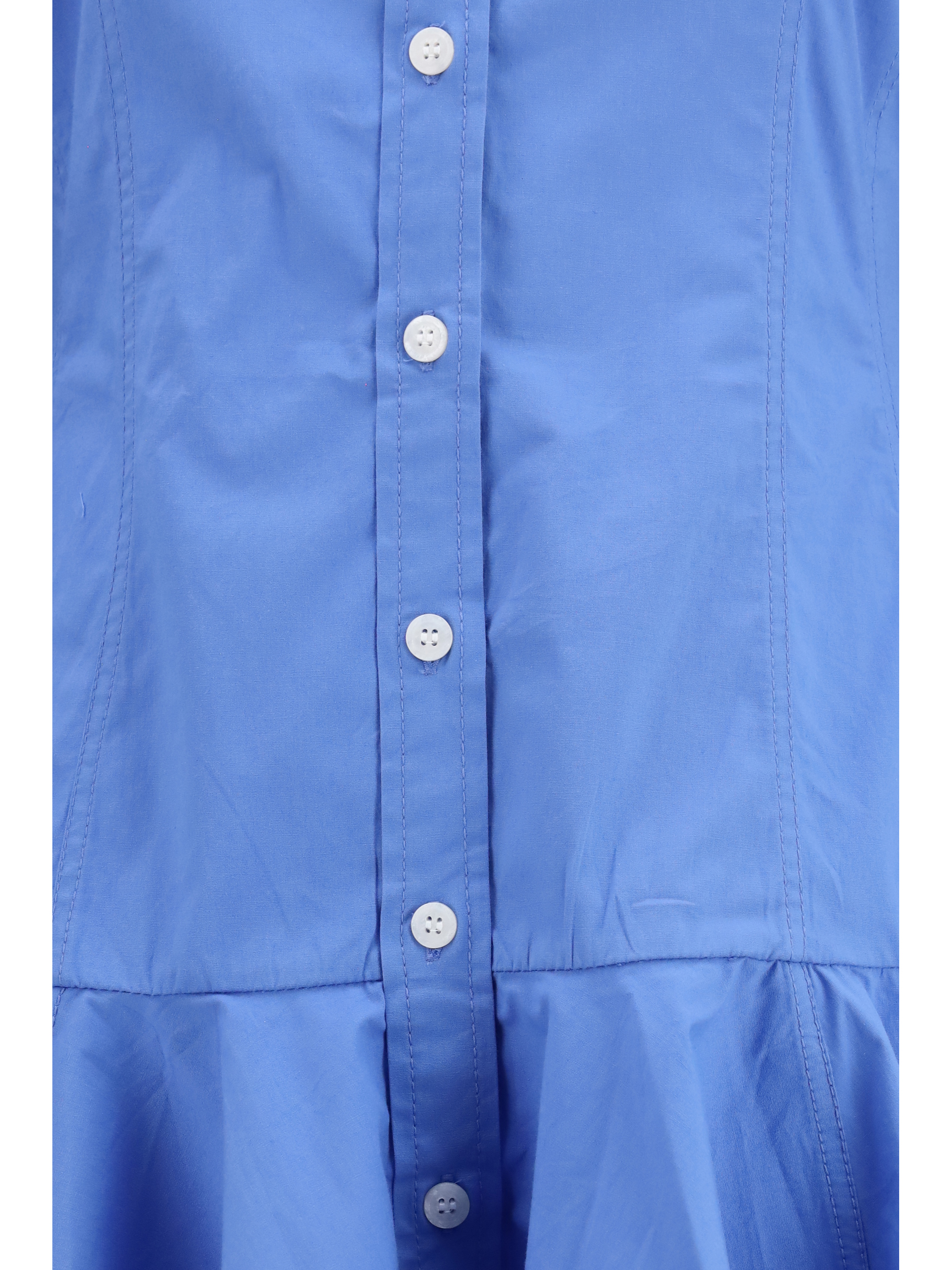 Cotton Shirt Dress with balloon skirt