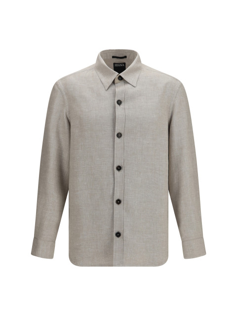 Cashmere, linen, and silk Overshirt