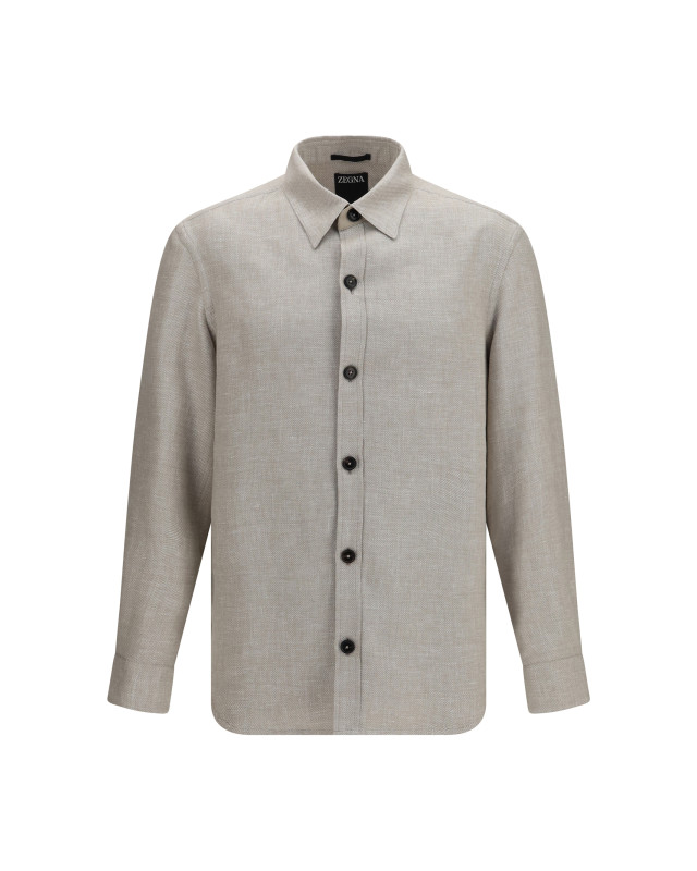 Cashmere, linen, and silk Overshirt