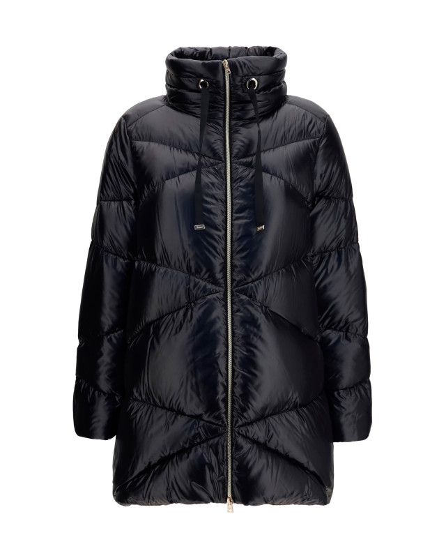 Quilted drawstring down Jacket