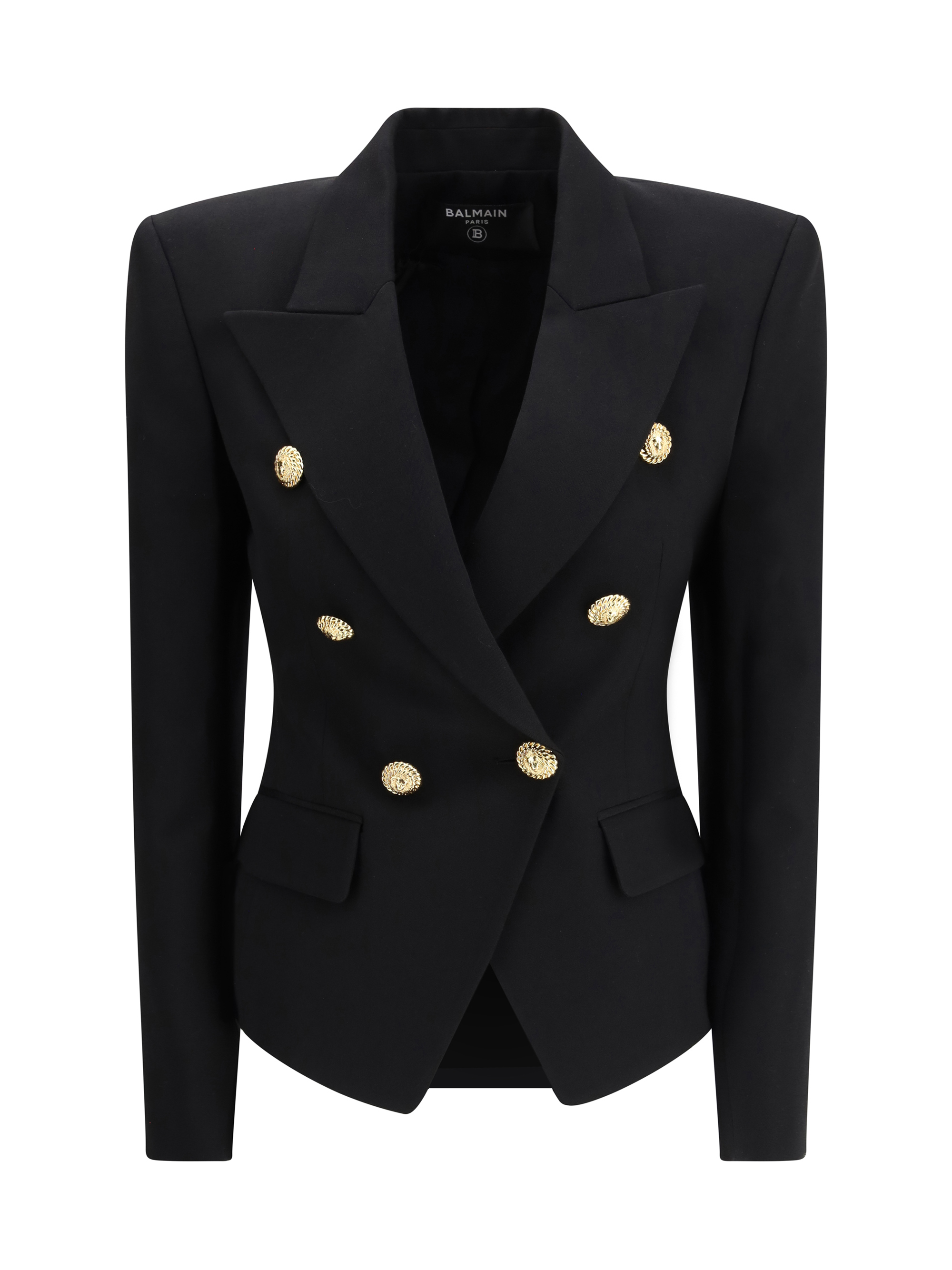 6 Buttons Fitted Grain De Poudre Jacket