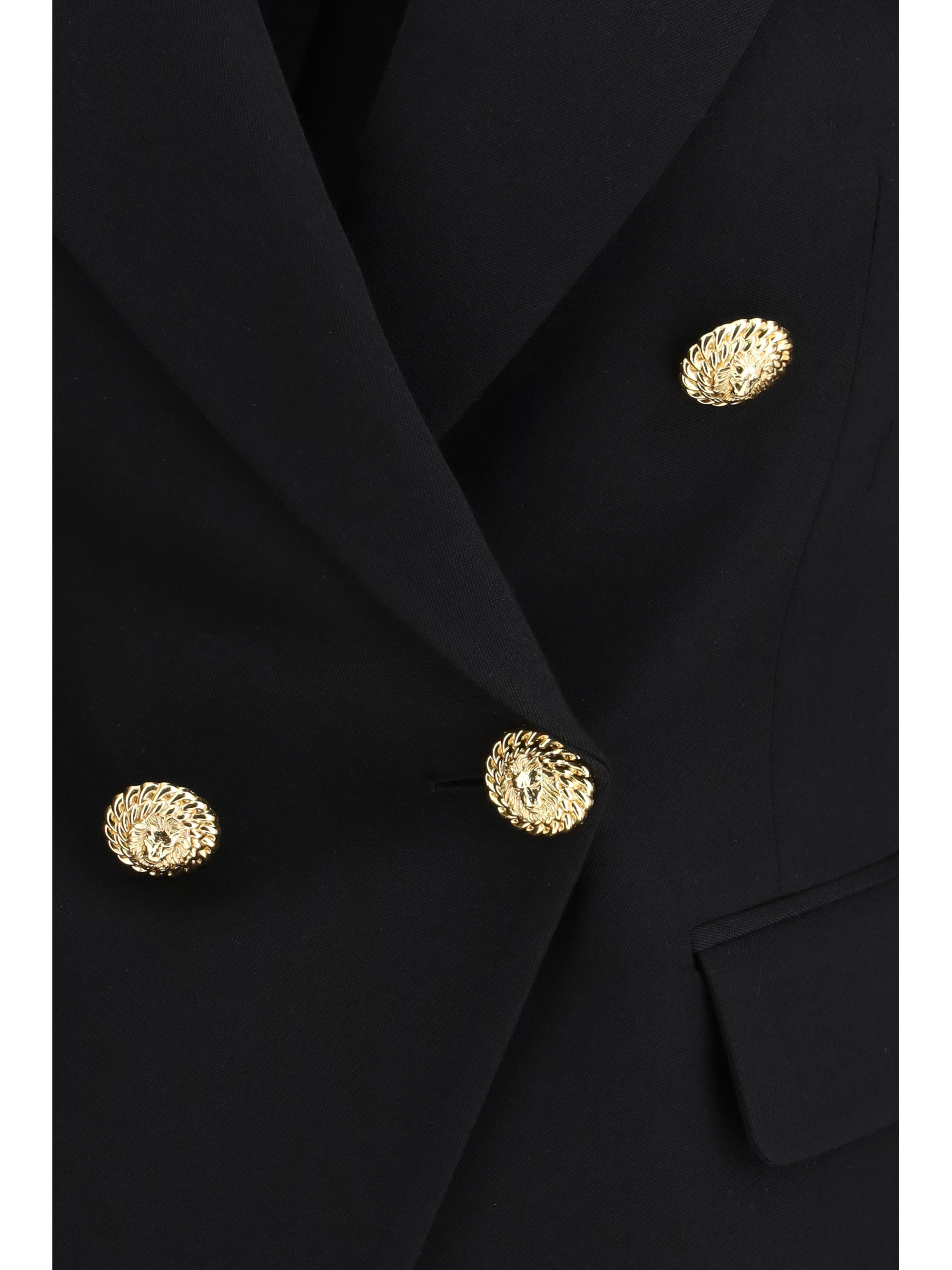 6 Buttons Fitted Grain De Poudre Jacket