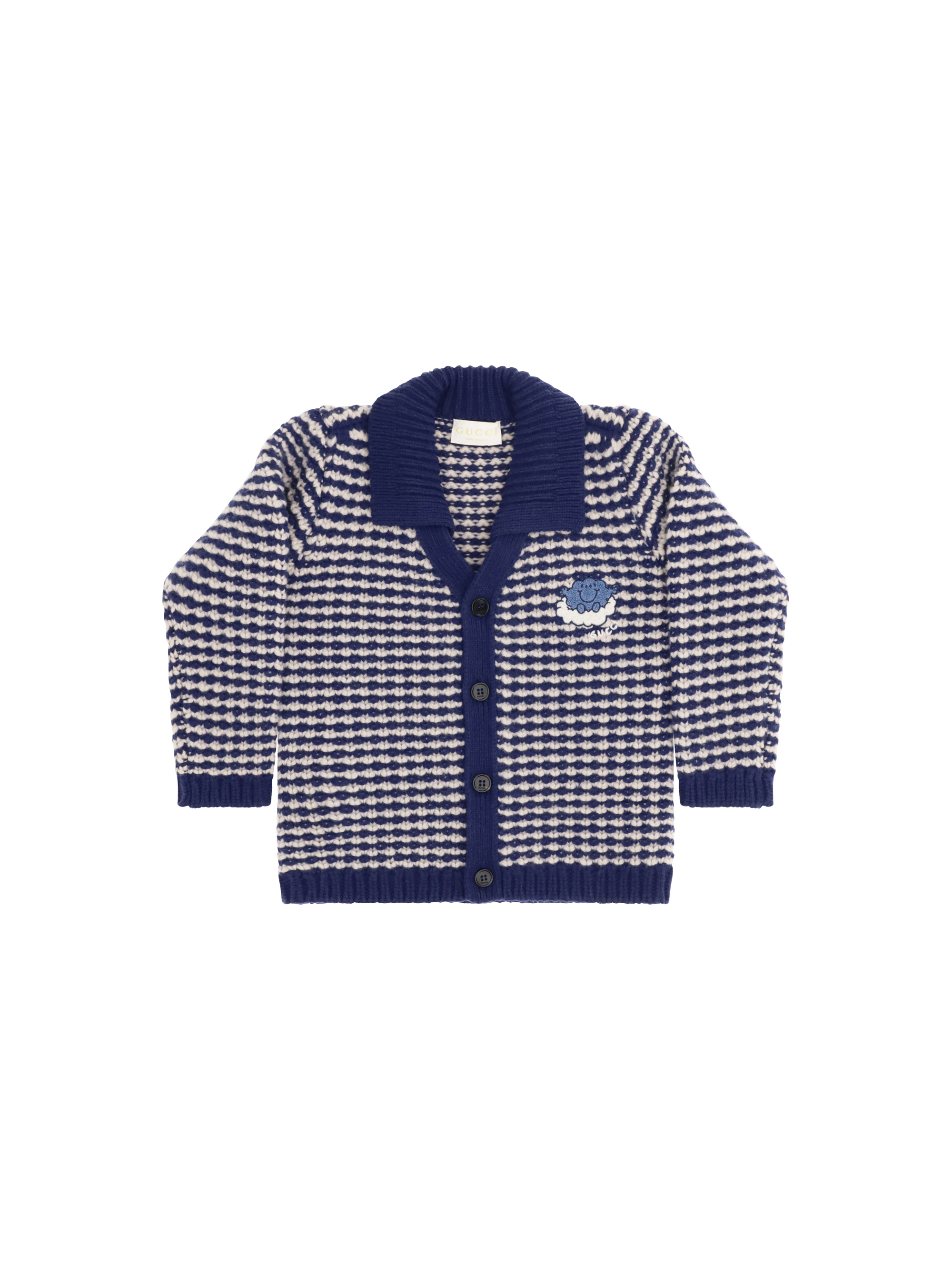 Striped wool Cardigan with Mr. Happy for Boy