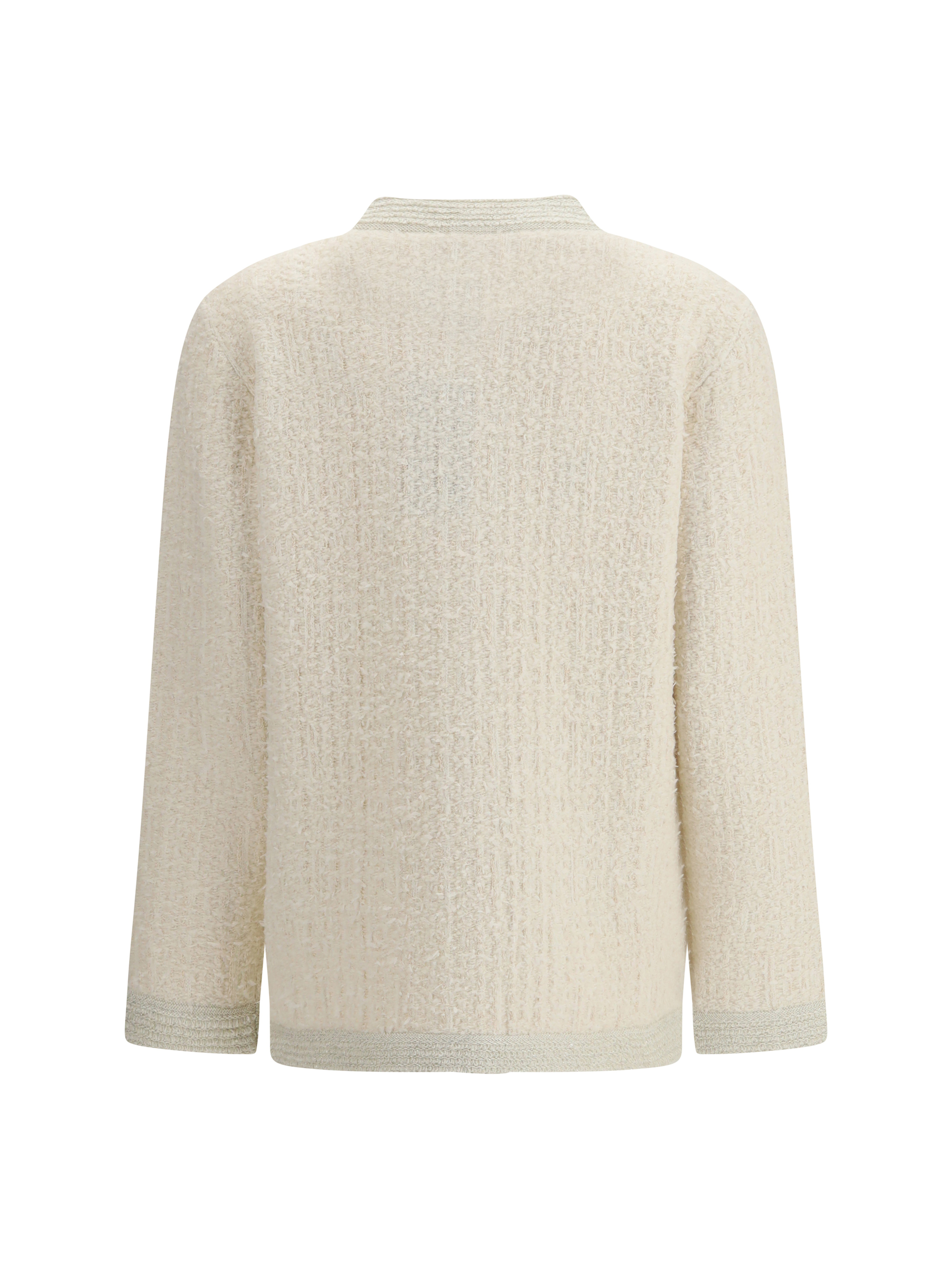 Bouclé lamé wool Cardigan