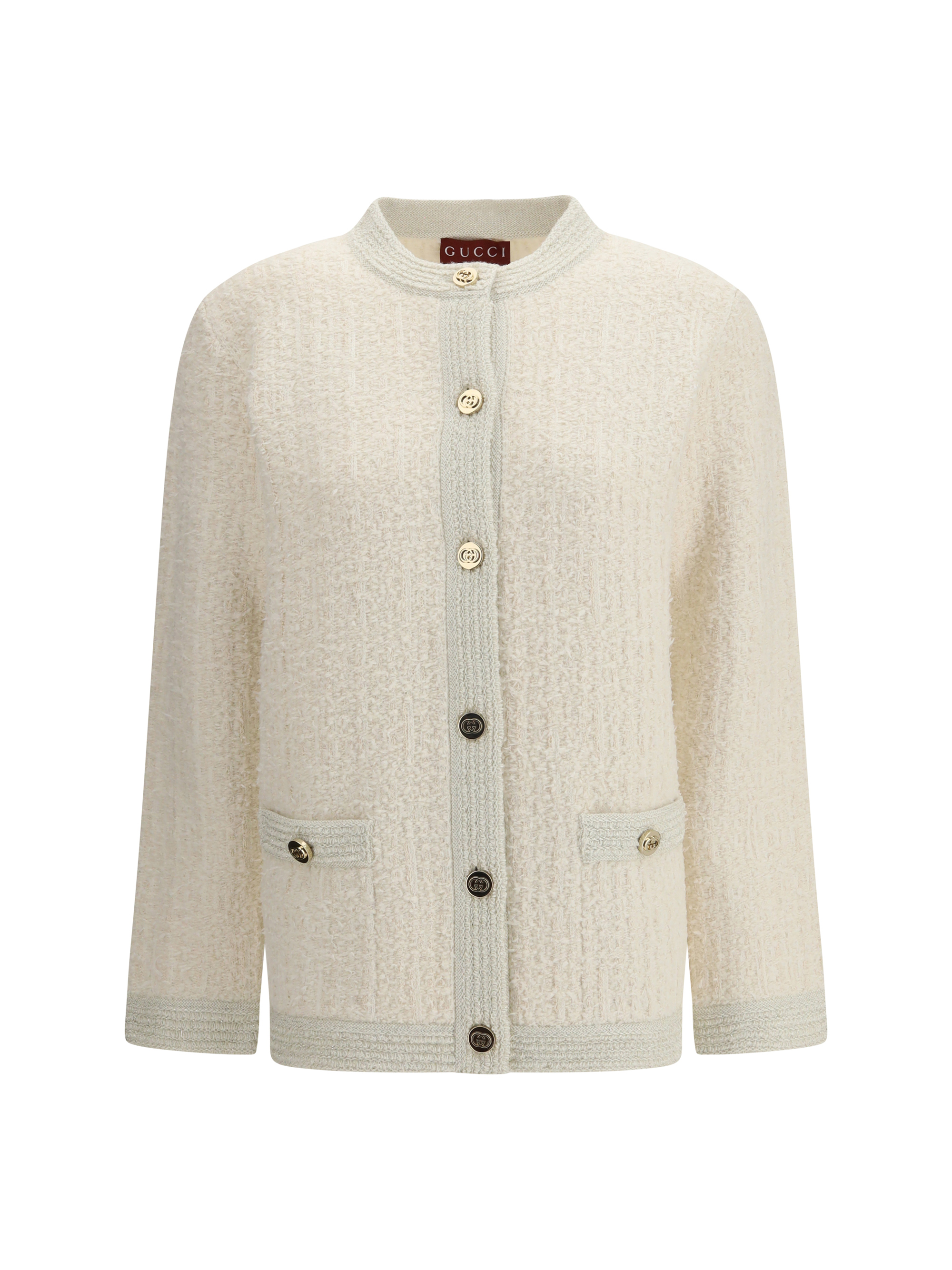 Bouclé lamé wool Cardigan