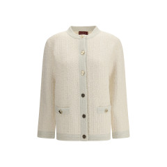 Bouclé lamé wool Cardigan