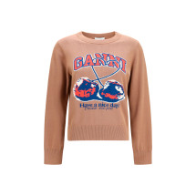 Cherry-print cotton Sweater
