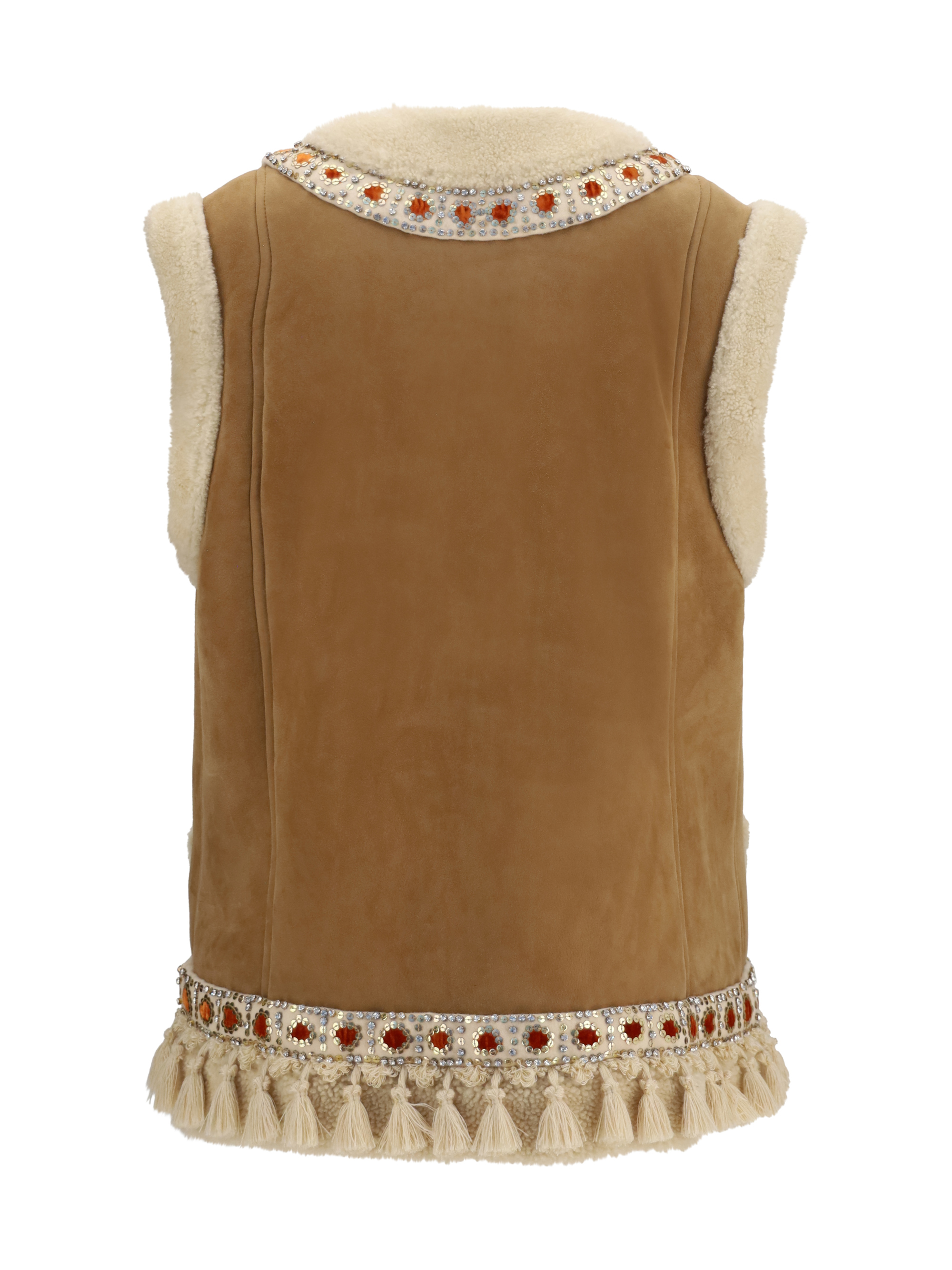 Suede and fur Vest