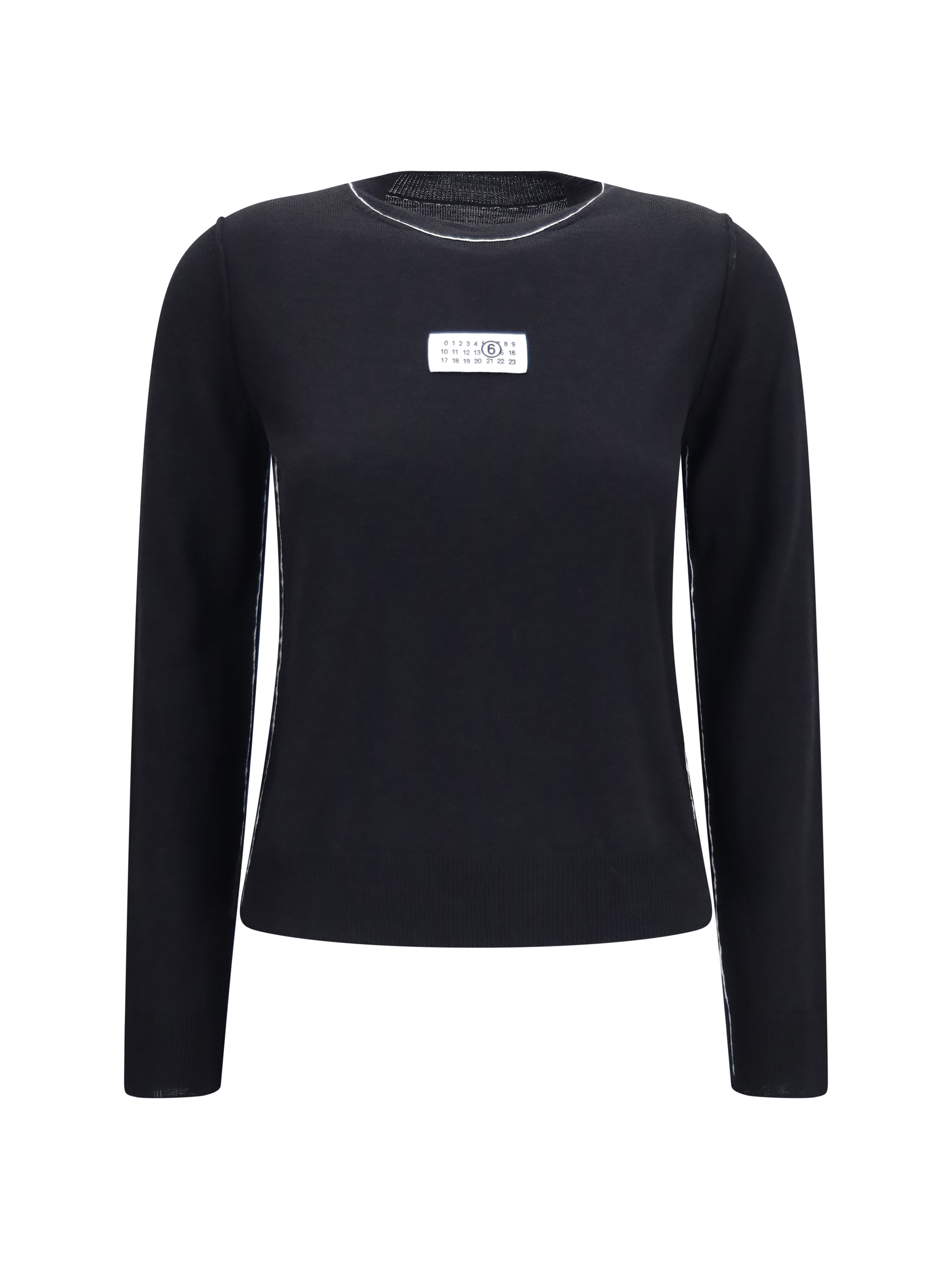 Wool-blend T-shirt with contrast details