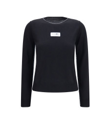 Wool-blend T-shirt with contrast details