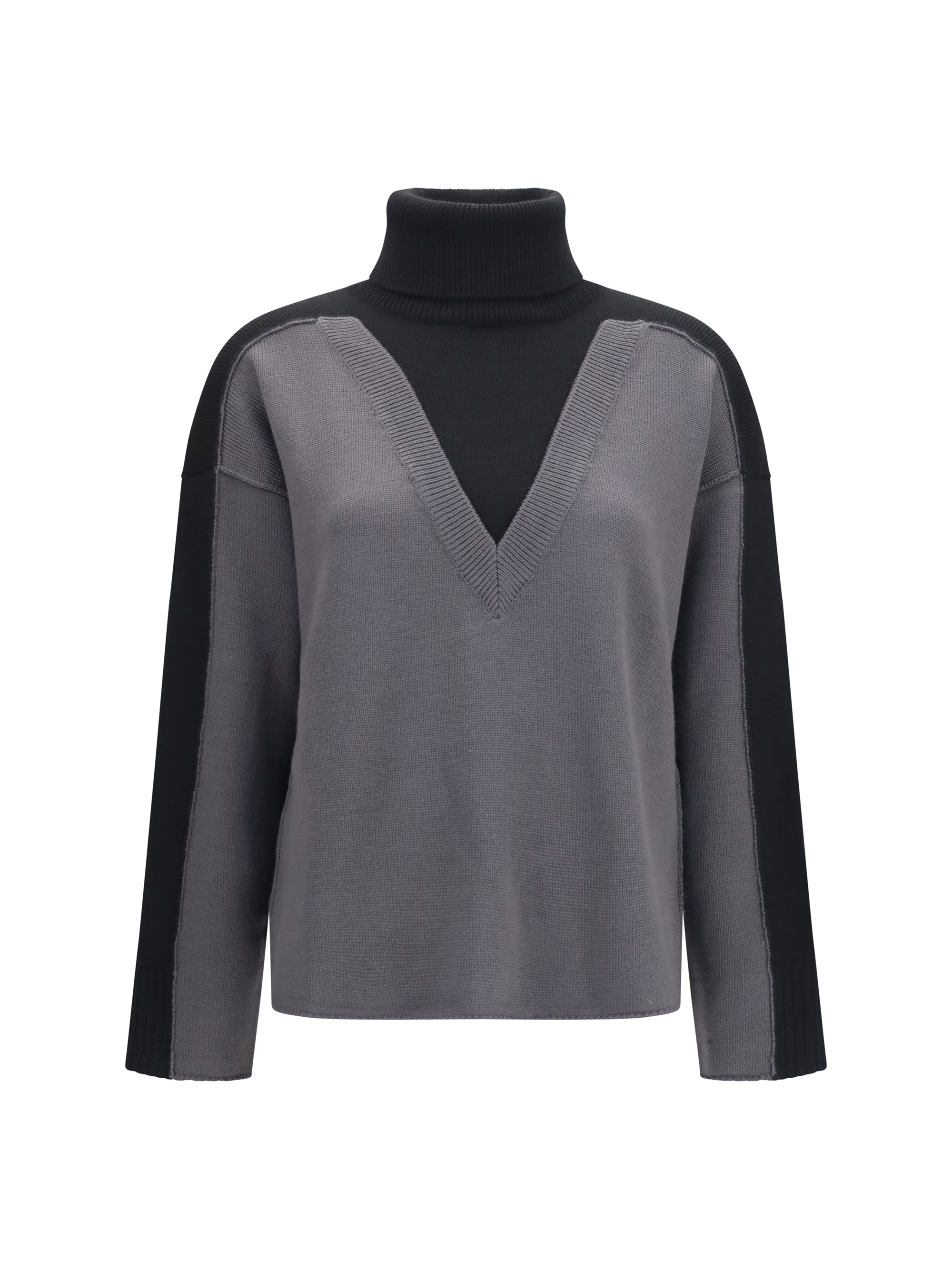 Two-tone high-neck Sweater