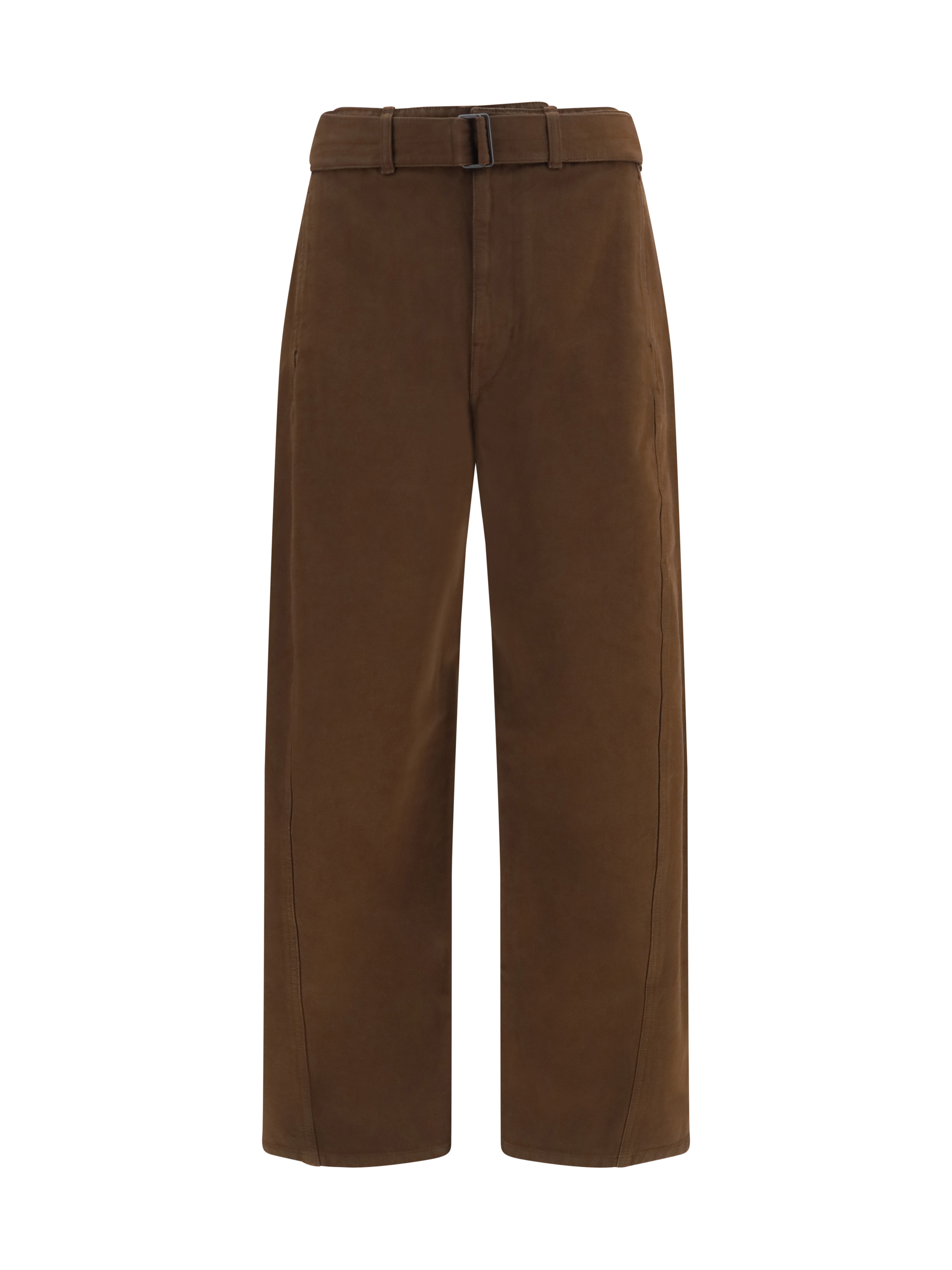 Heavy dyed twill Belted Pants