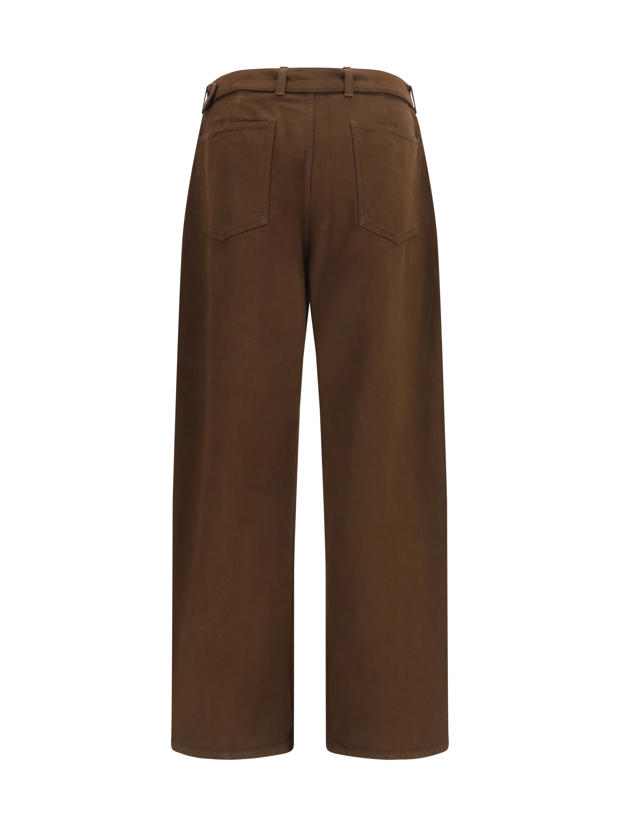 Heavy dyed twill Belted Pants