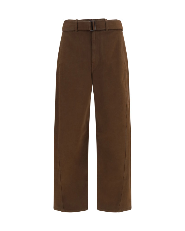 Heavy dyed twill Belted Pants