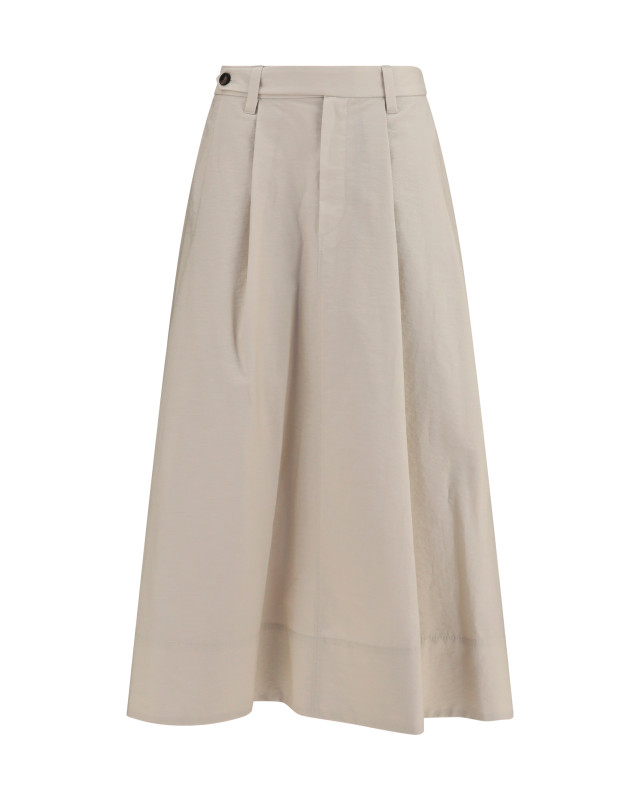Cotton poplin Skirt with monili detail