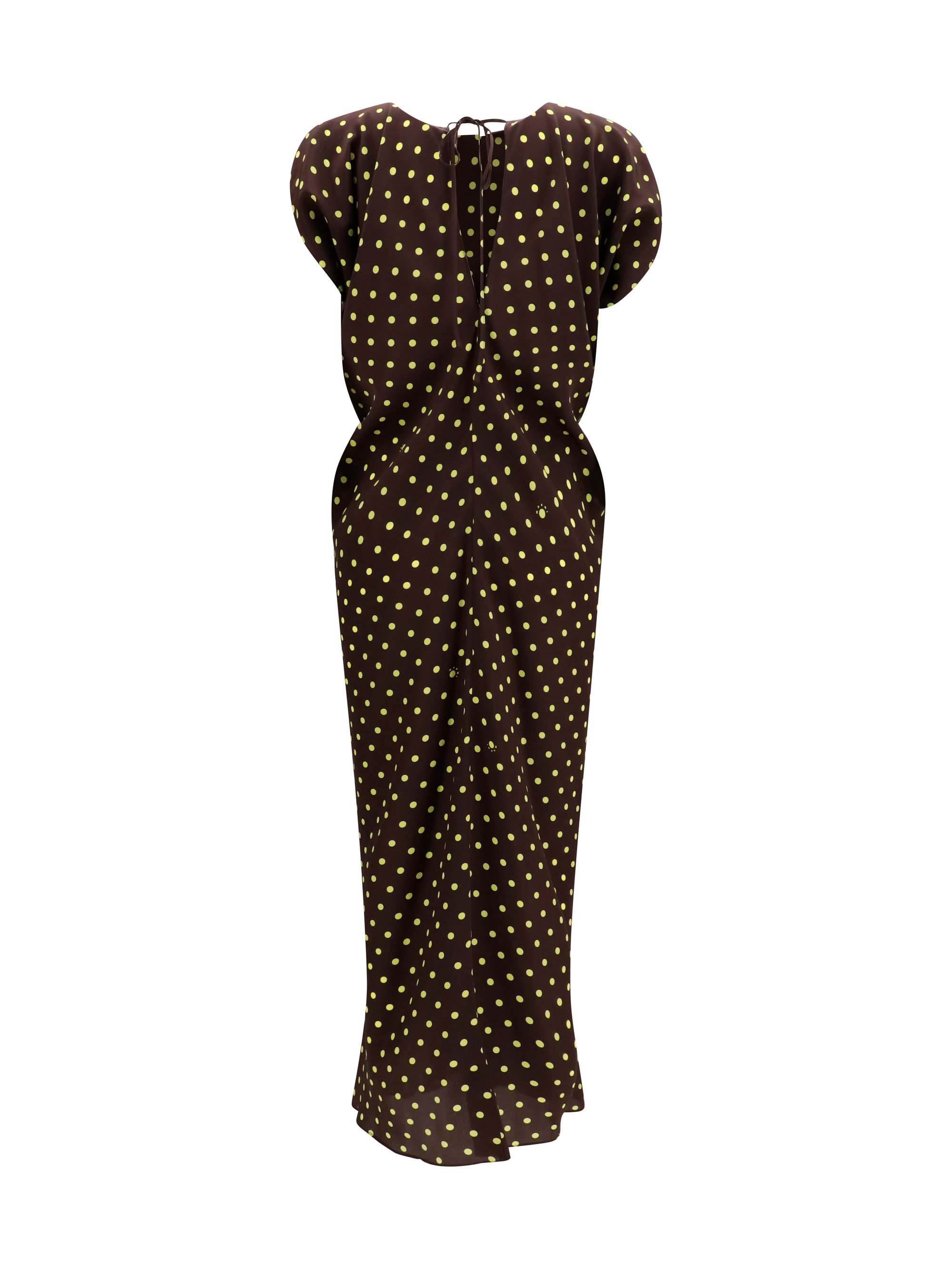 Printed polka dot crepe Dress