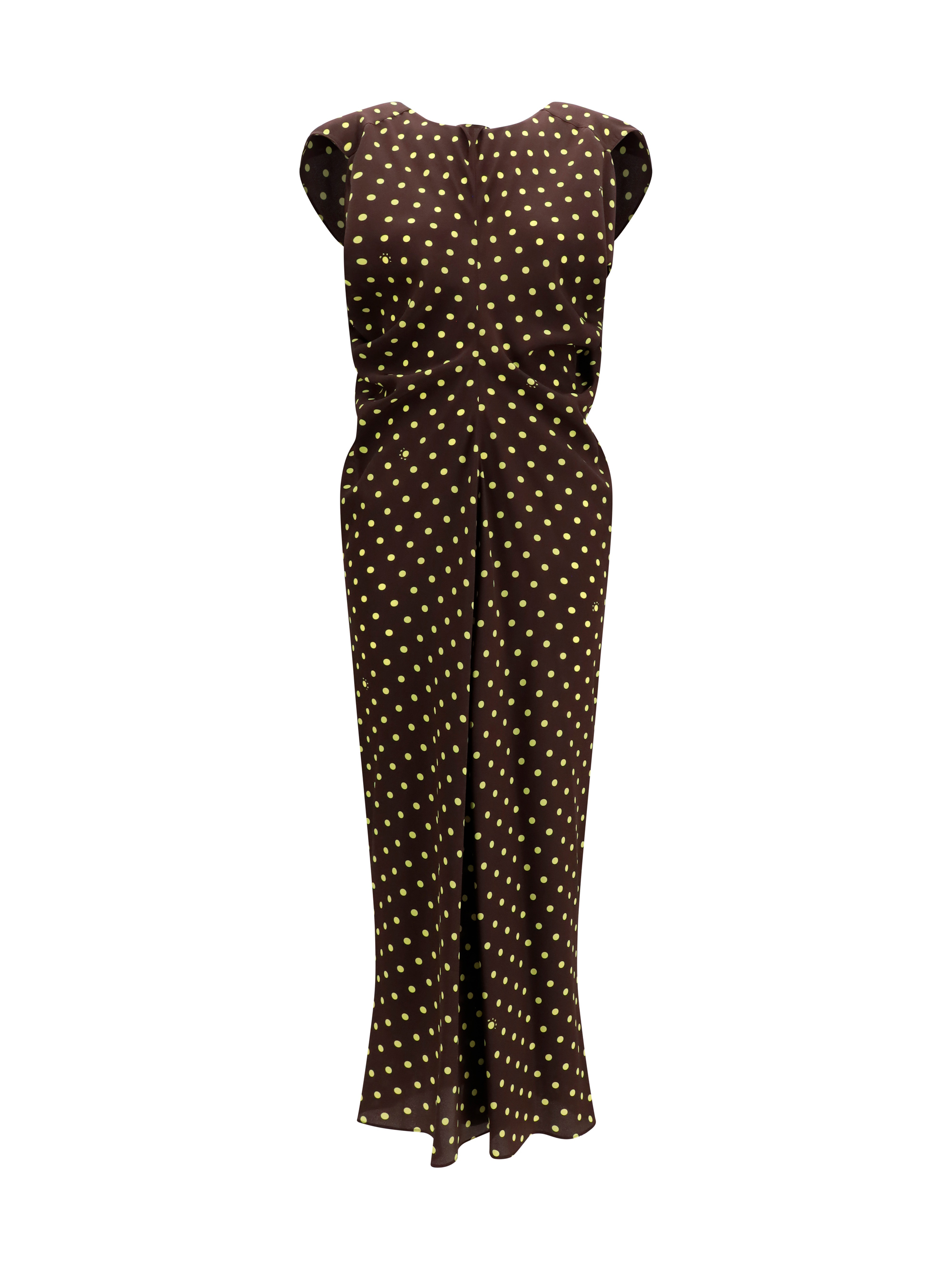 Printed polka dot crepe Dress