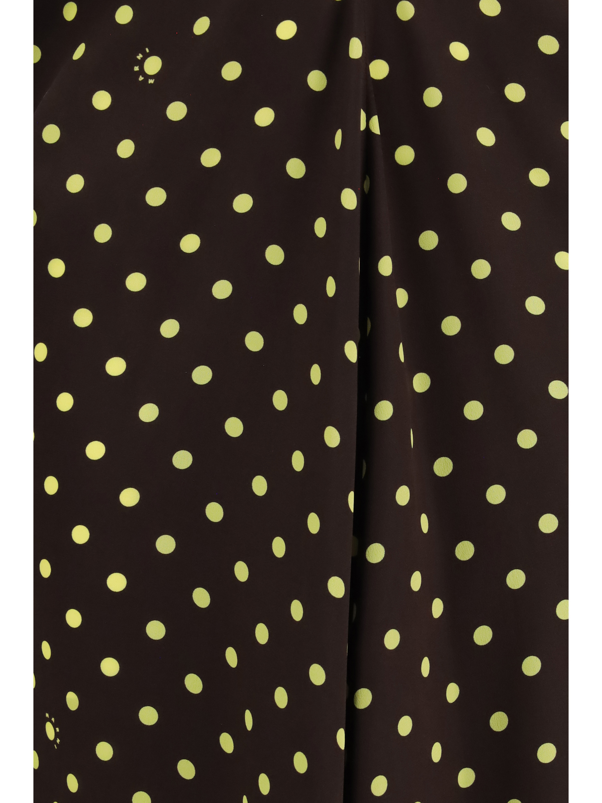 Printed polka dot crepe Dress