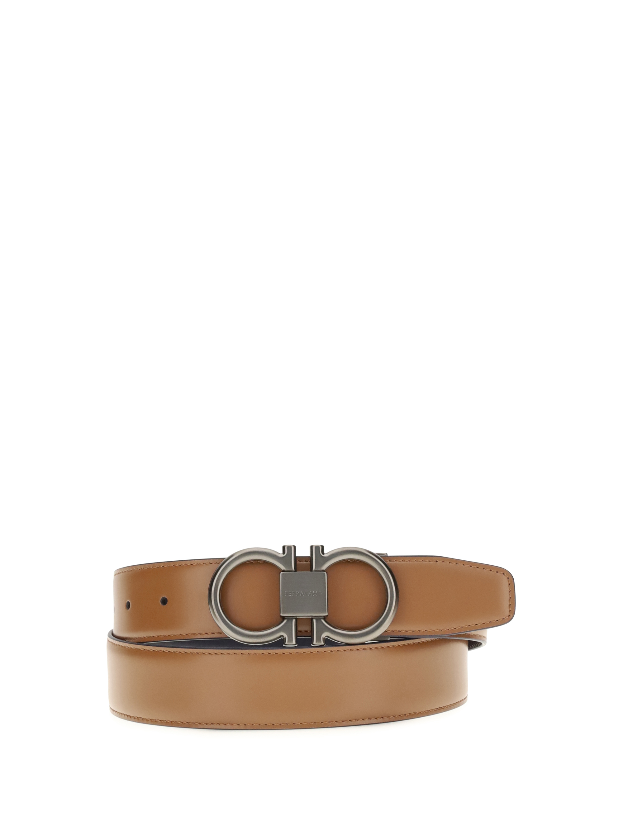 Reversible leather Gancini Belt