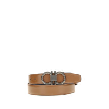 Reversible leather Gancini Belt