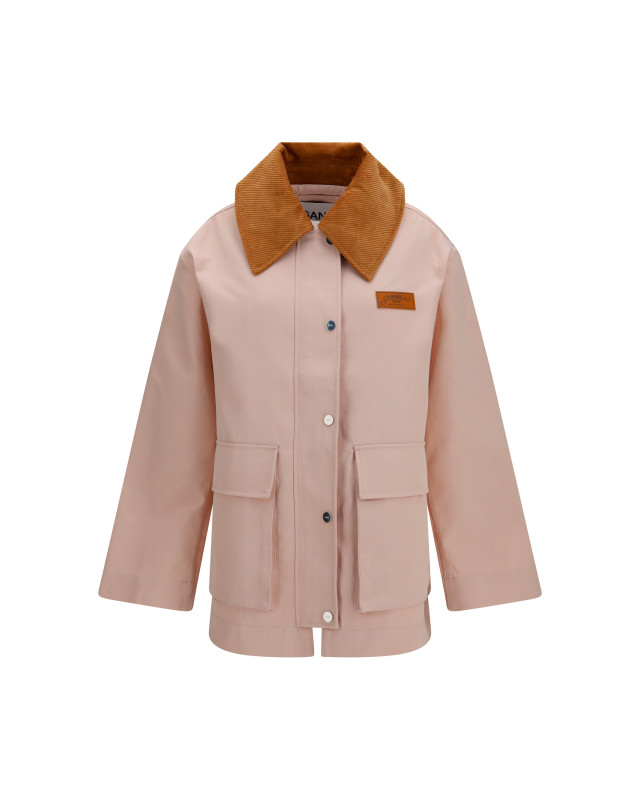 Twill Jacket with suede details