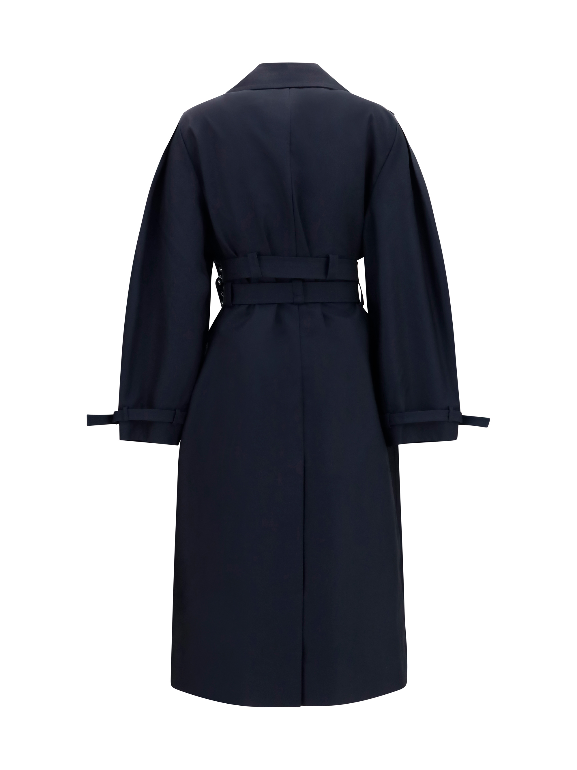 Double-breasted cotton Trench Coat with double belt