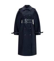 Double-breasted cotton Trench Coat with double belt